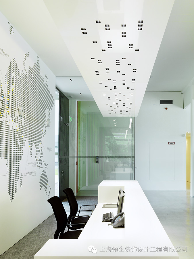 办公室装修设计中的世界地图